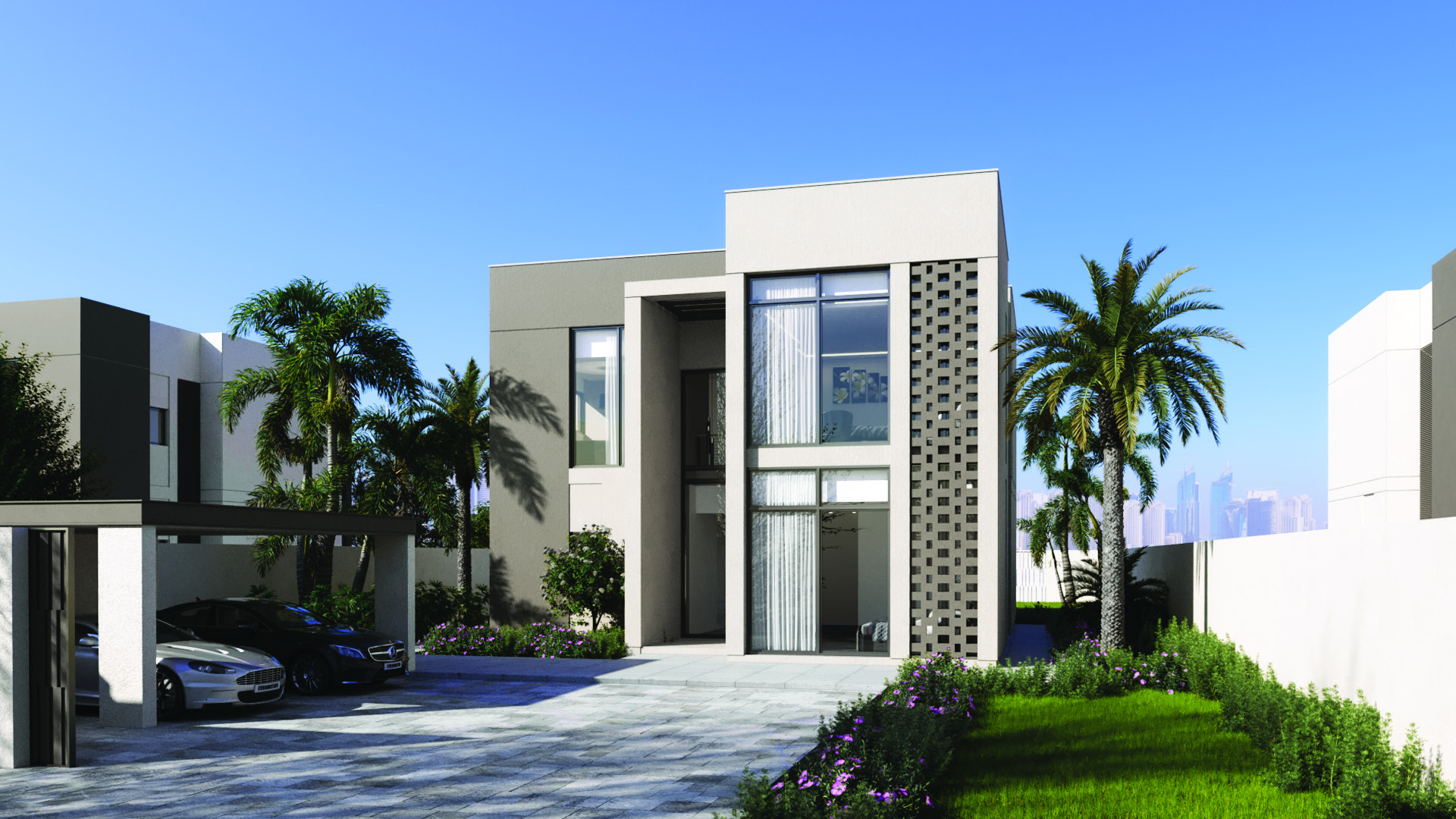 Outline World architectural visualization of a Jubail Island villa